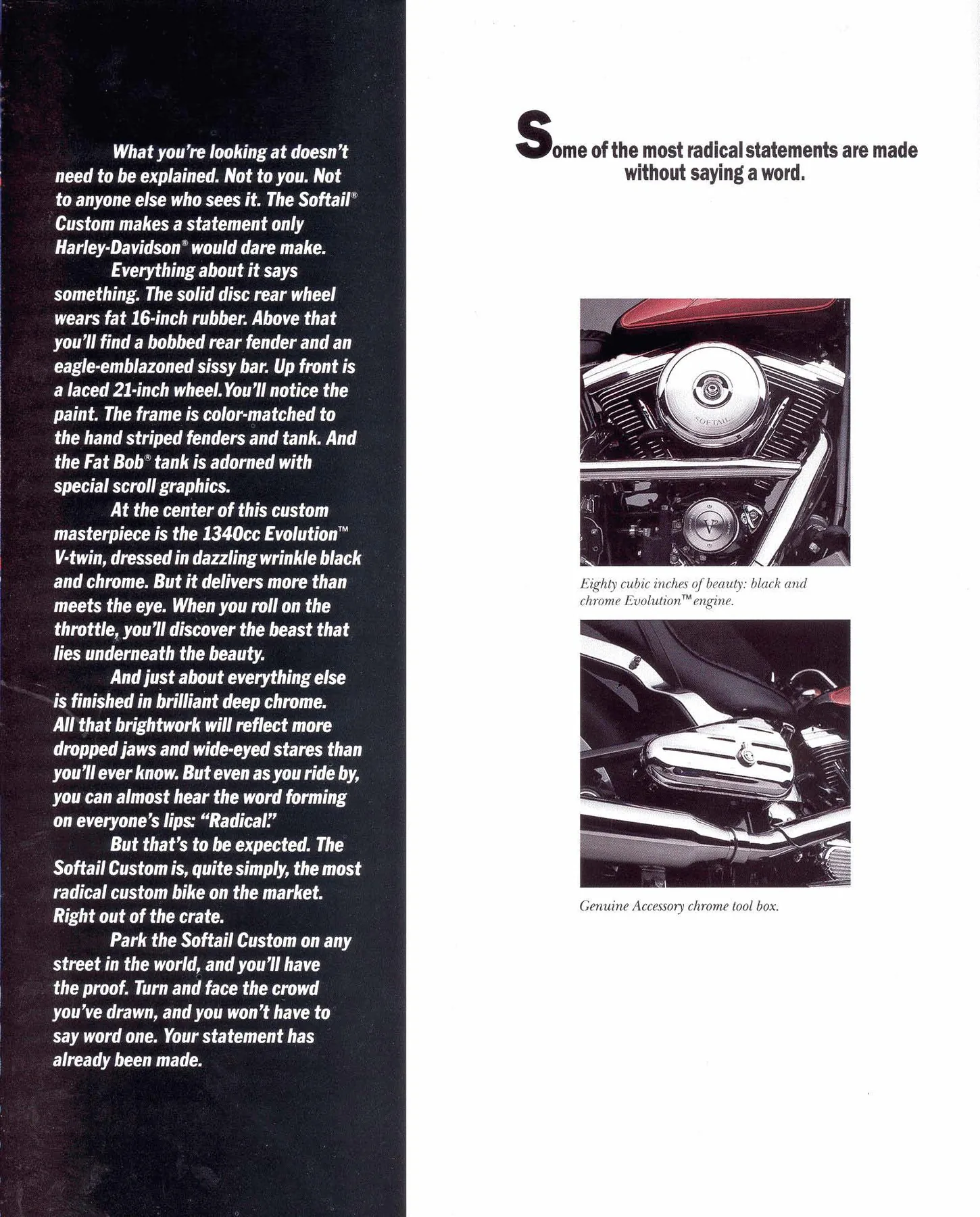 Page 23 from the 1988 Harley-Davidson models catalog