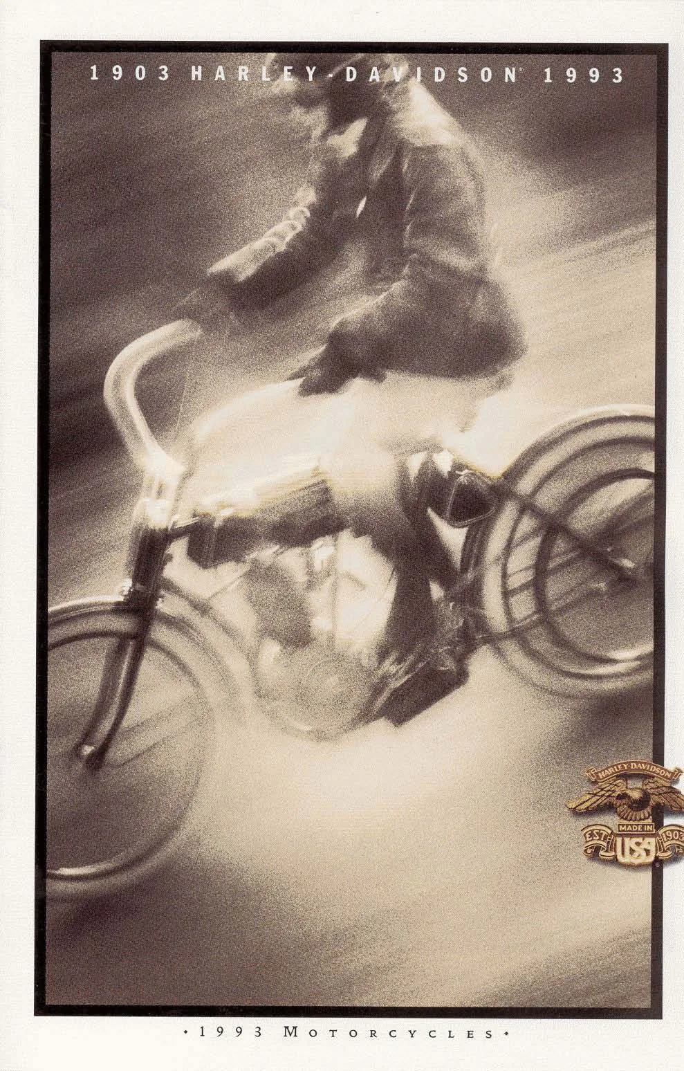 Page 01 from the 1993 Harley-Davidson models catalog