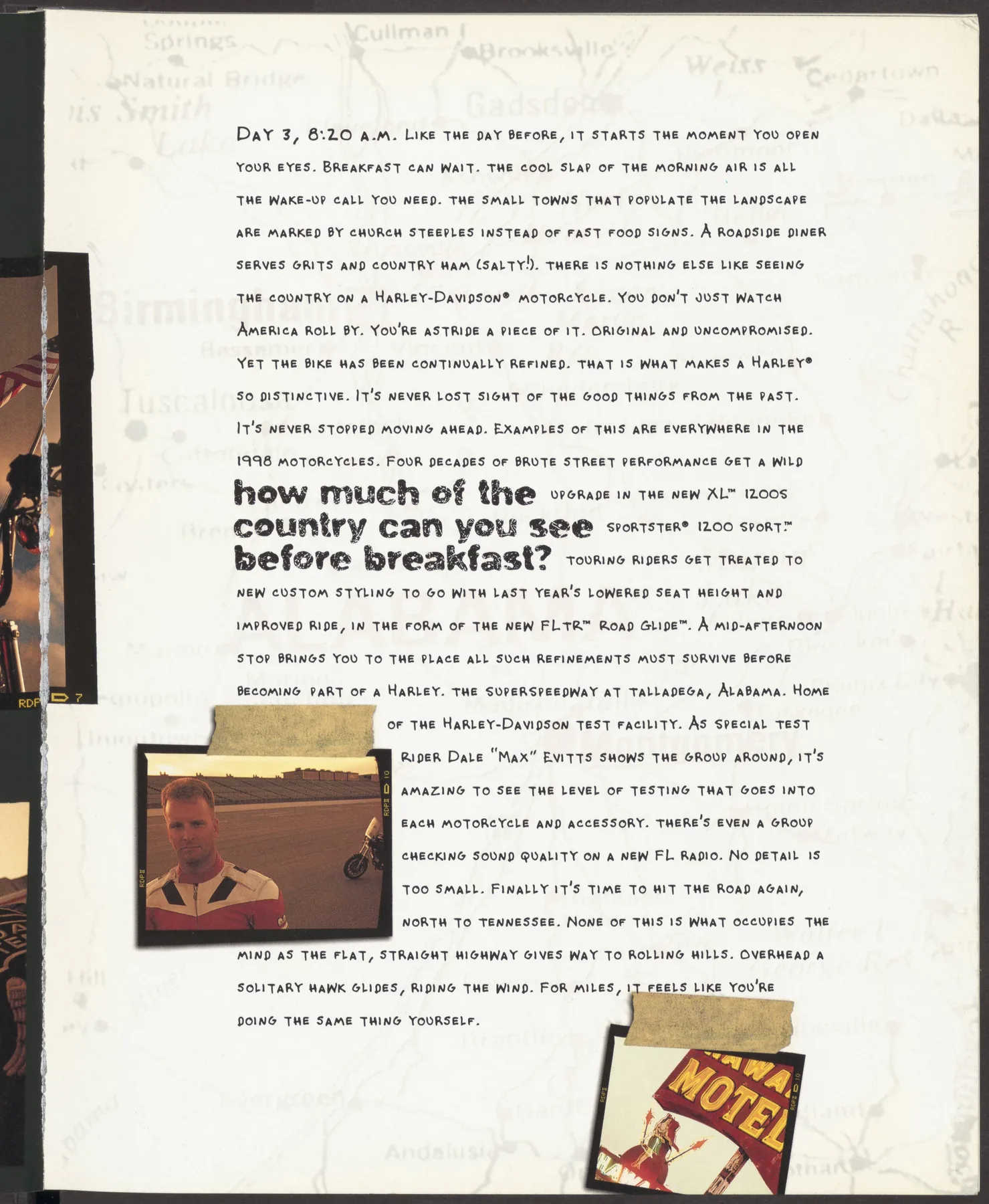 Page 10 from the 1998 Harley-Davidson models catalog