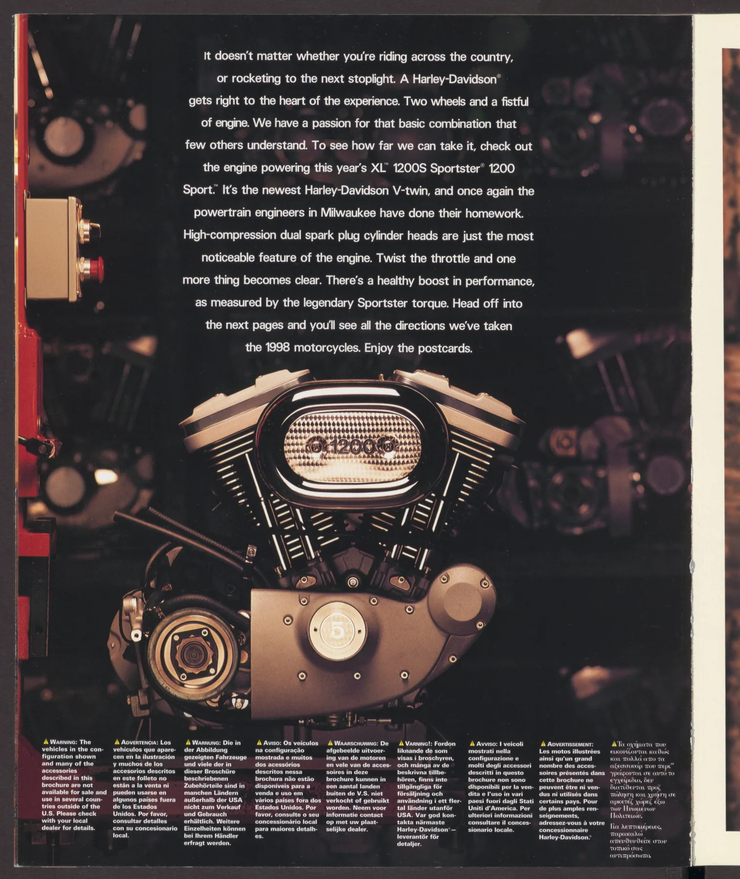 Page 13 from the 1998 Harley-Davidson models catalog