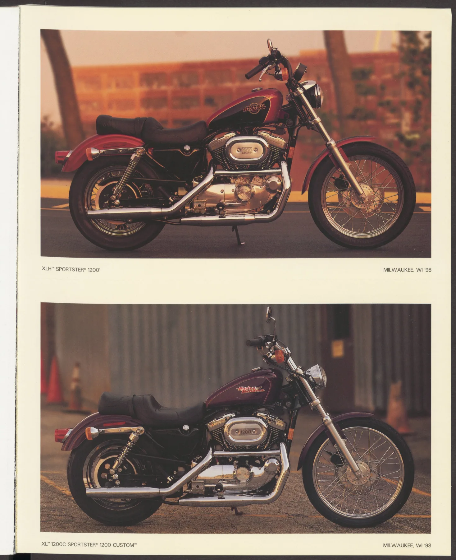 Page 16 from the 1998 Harley-Davidson models catalog