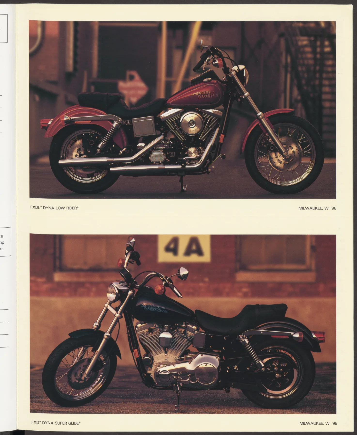 Page 22 from the 1998 Harley-Davidson models catalog