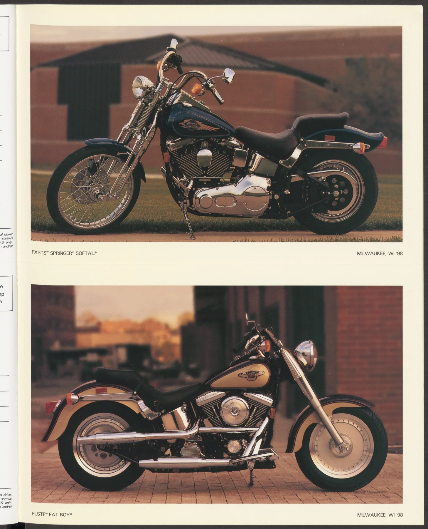 Page 26 from the 1998 Harley-Davidson models catalog