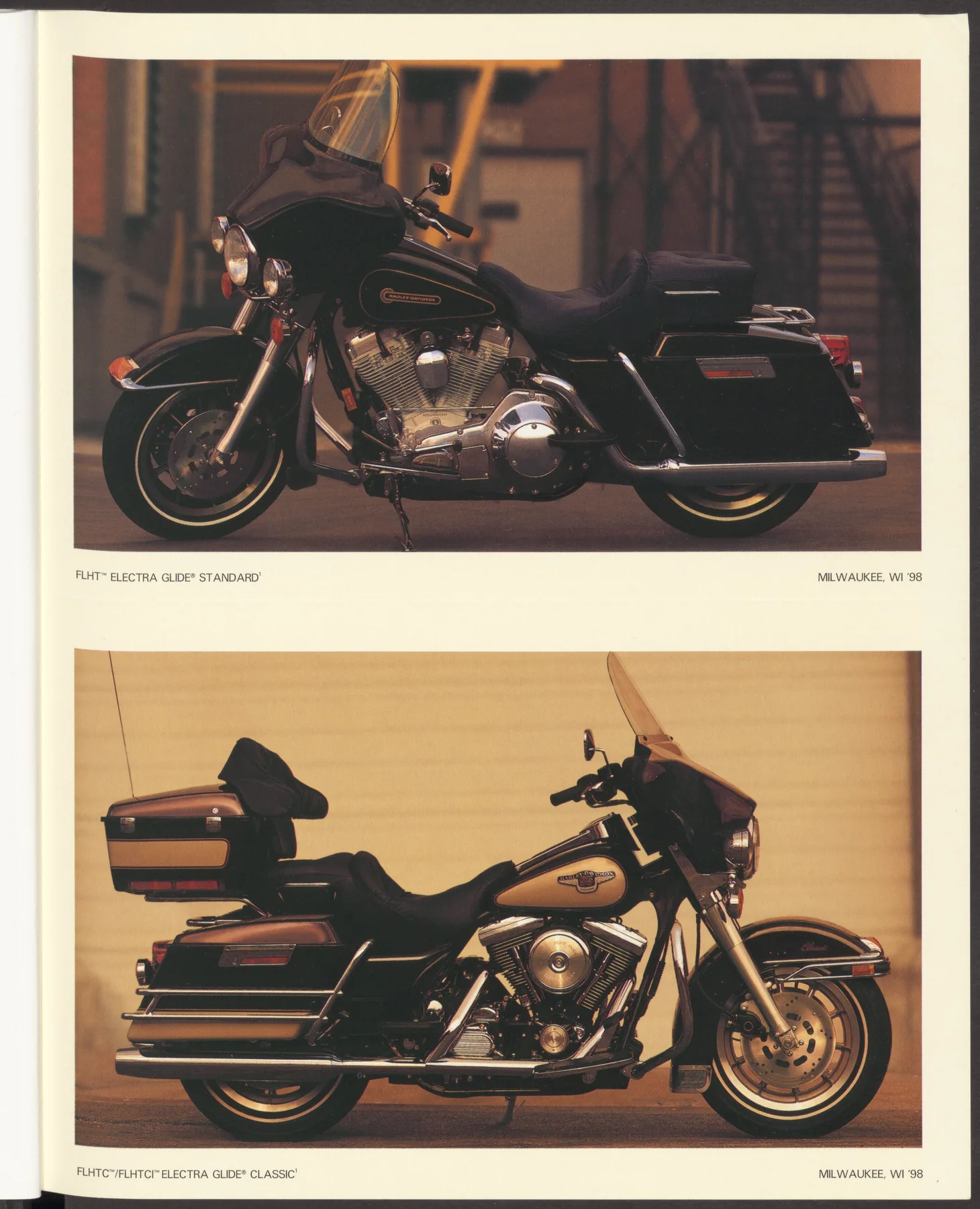 Page 34 from the 1998 Harley-Davidson models catalog