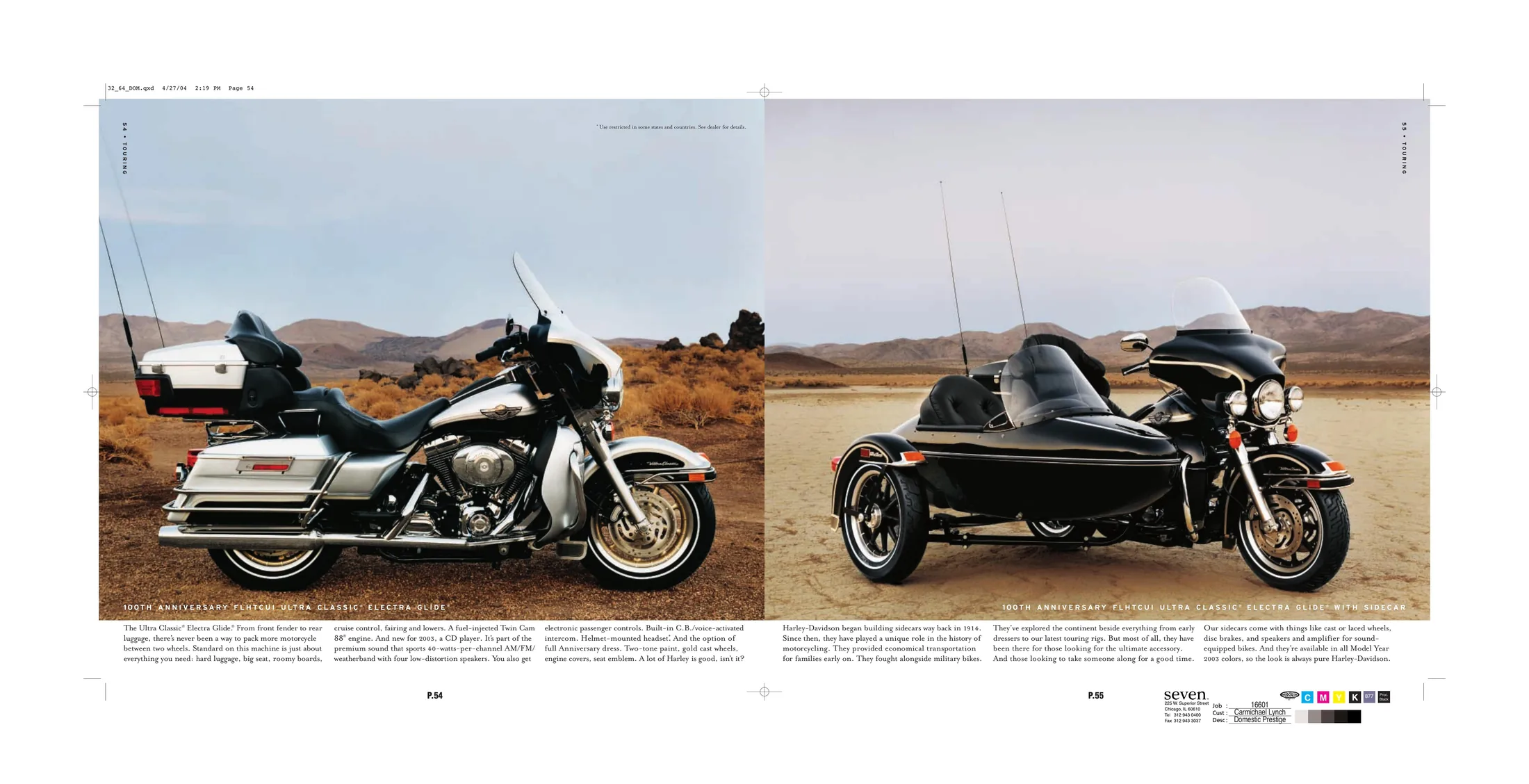 Page 30 from the 2003 Harley-Davidson domestic lit book