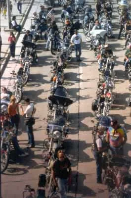 Harley-Davidson parade riders