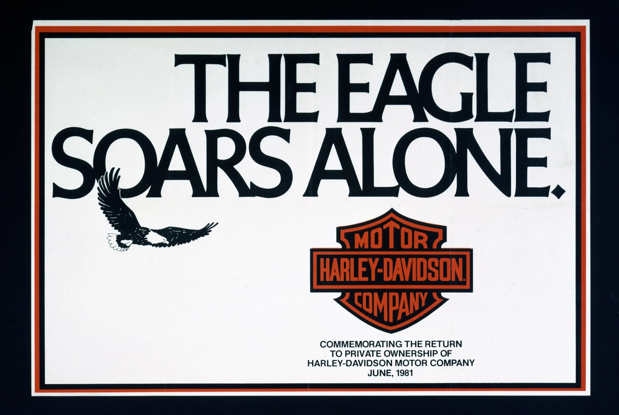 Poster The Eagle Soars Alone, commemorating the June 1981 buyback.